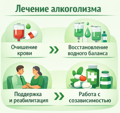лечение алкоголизма в Славянске-на-Кубани этапы